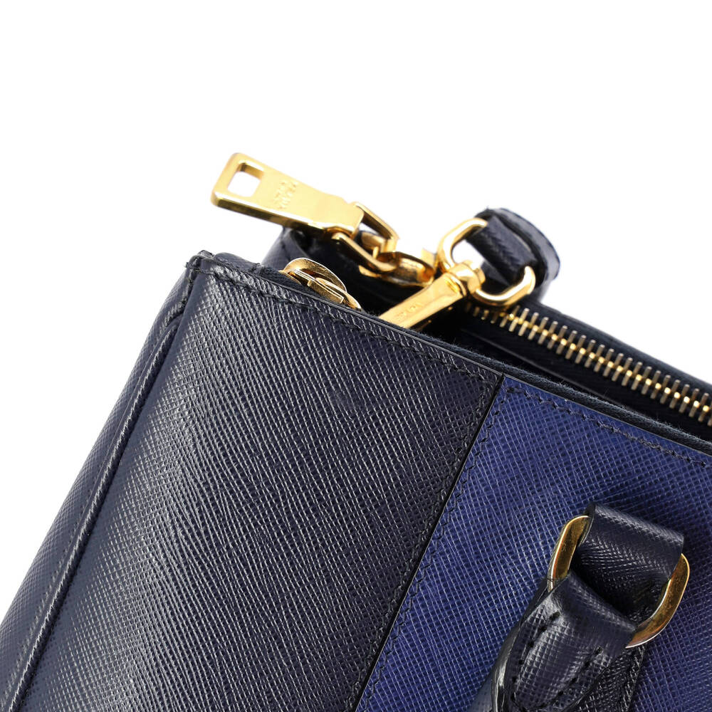 Prada Bicolor Double Zip Lux Tote #253189P10B - Picture 6 of 8